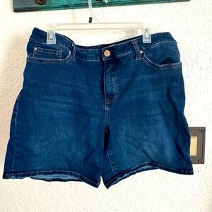 Seven7 Dark Blue Jean Shorts for Women